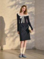 Bow Tie Knit Top
