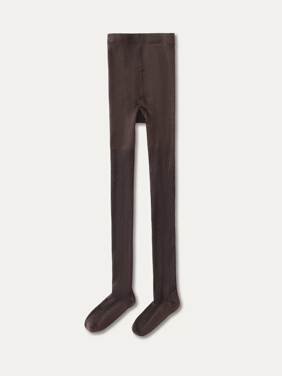 Cable Knit Wool Footed Tights