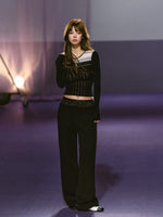 Sequin Double Waist Pants