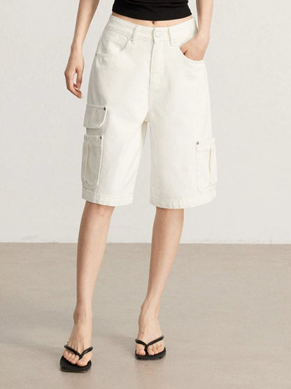 Cargo Denim Bermuda Shorts