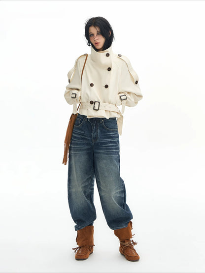Stand Collar Trench Jacket