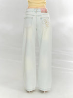 Washed Gray Straight Jeans