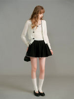 Bow Trim Knit Set