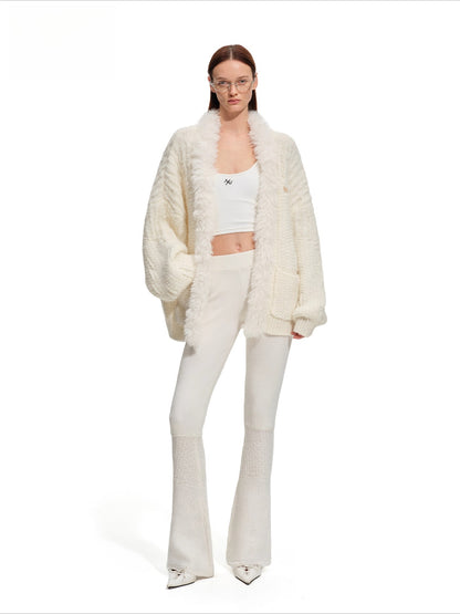Polar Ribbed Wool Knit Pants