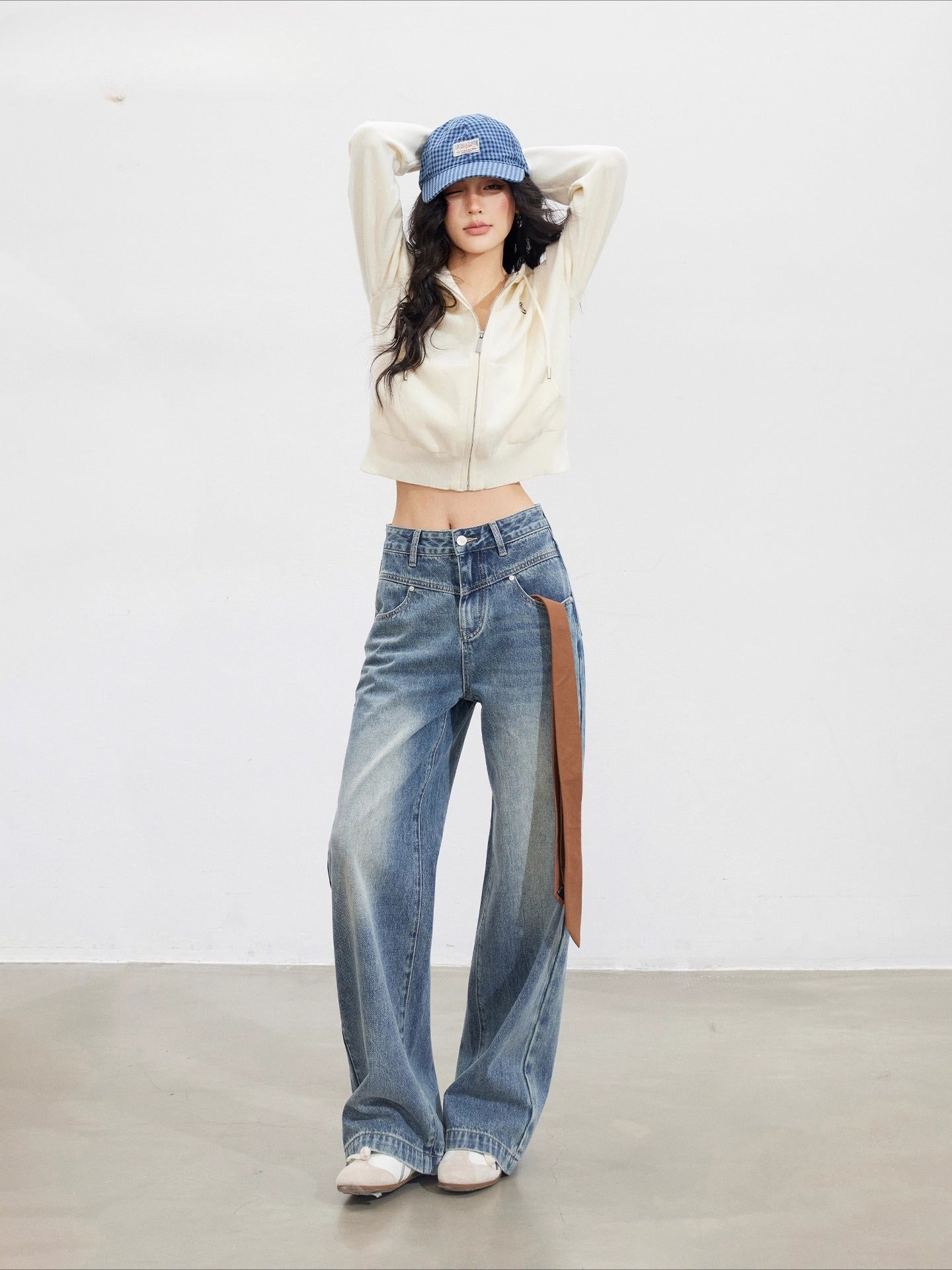 Off-white Embroidered Knit Hoodie Cardigan