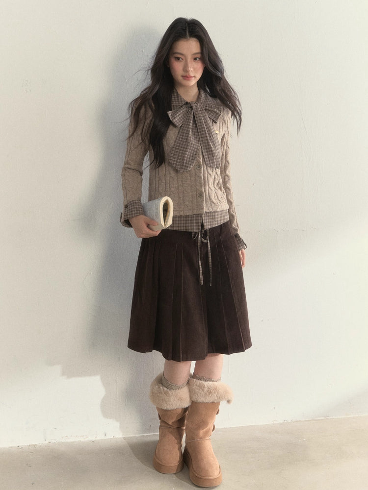 Cable Bow-Tie Splice Sweater