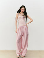 Color-Block Letter Print Camisole