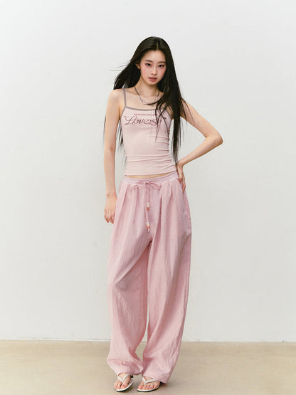 Color-Block Letter Print Camisole