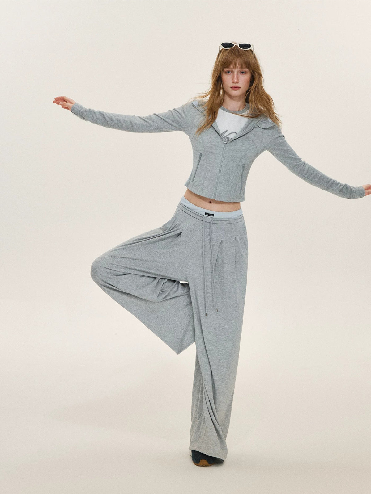 Colorblock Hoodies &amp; Pants Set