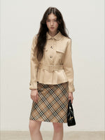 Khaki Peter Pan Trench