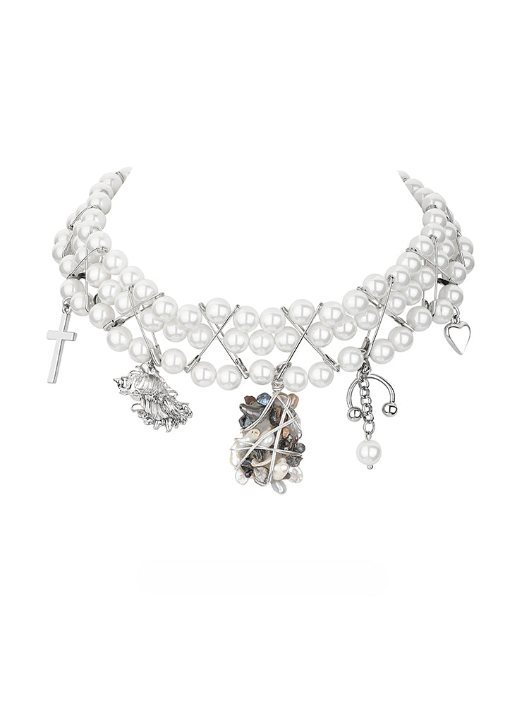 Spercial-shaped Baroque Pearl Collar