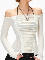 Off-Shoulder Ruched Top