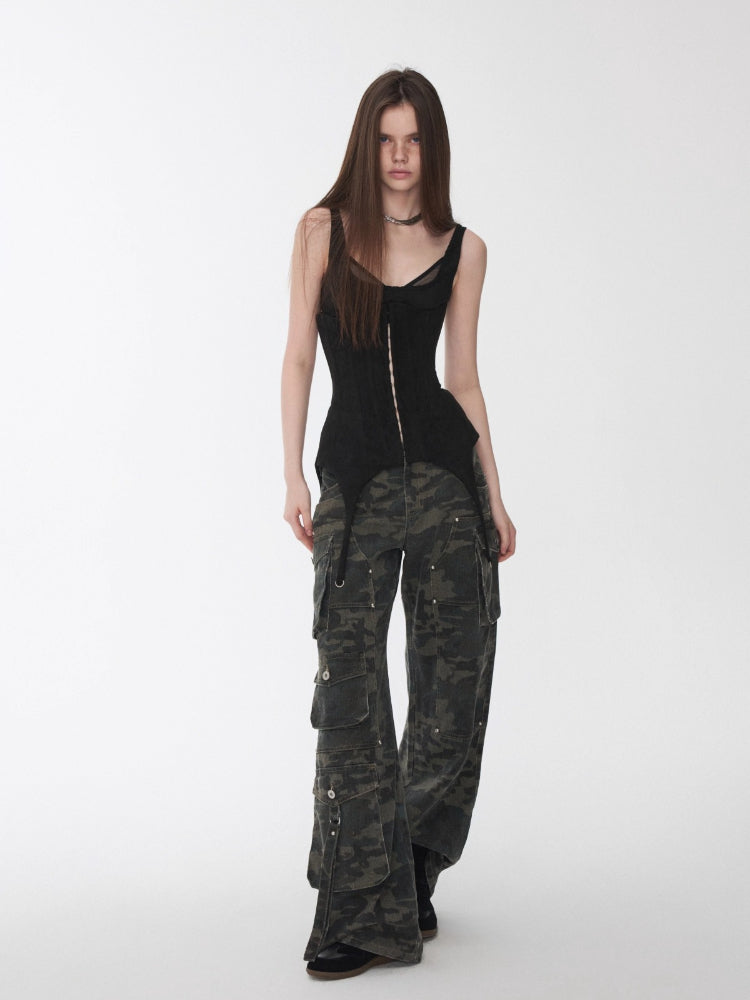 Suede Garter Corset Belt