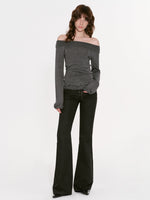 High-End Wool Off-shoulder Knit