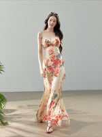 Printed Chiffon Fishtail Dress