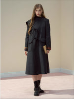 Wool Double-Faced Shawl Coat