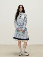 Plaid Shirt Skirt Set
