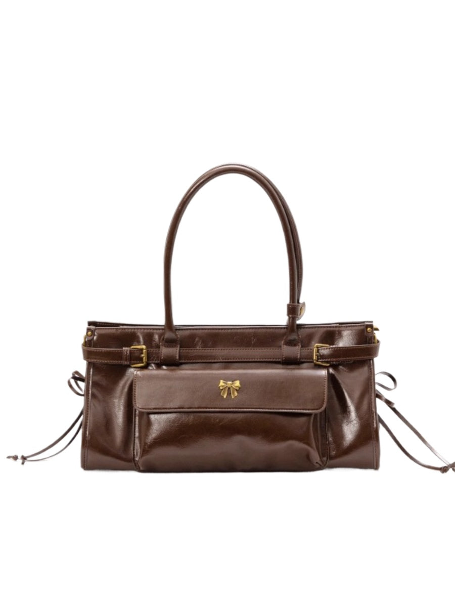Vintage Oil-Waxed Leather Tote Bag