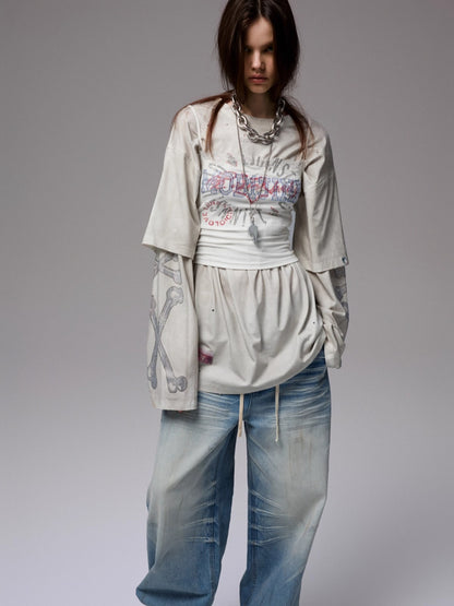 Vintage Rhinestone Washed T-shirt