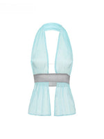 Sheer Organza Halter Top