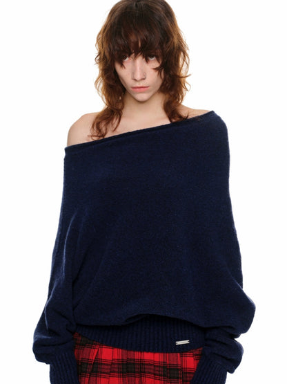 Off-Shoulder Oversized Sweater