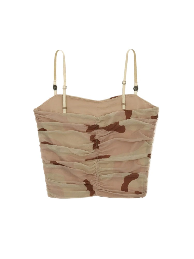 Compass Pleated Mesh Camisole