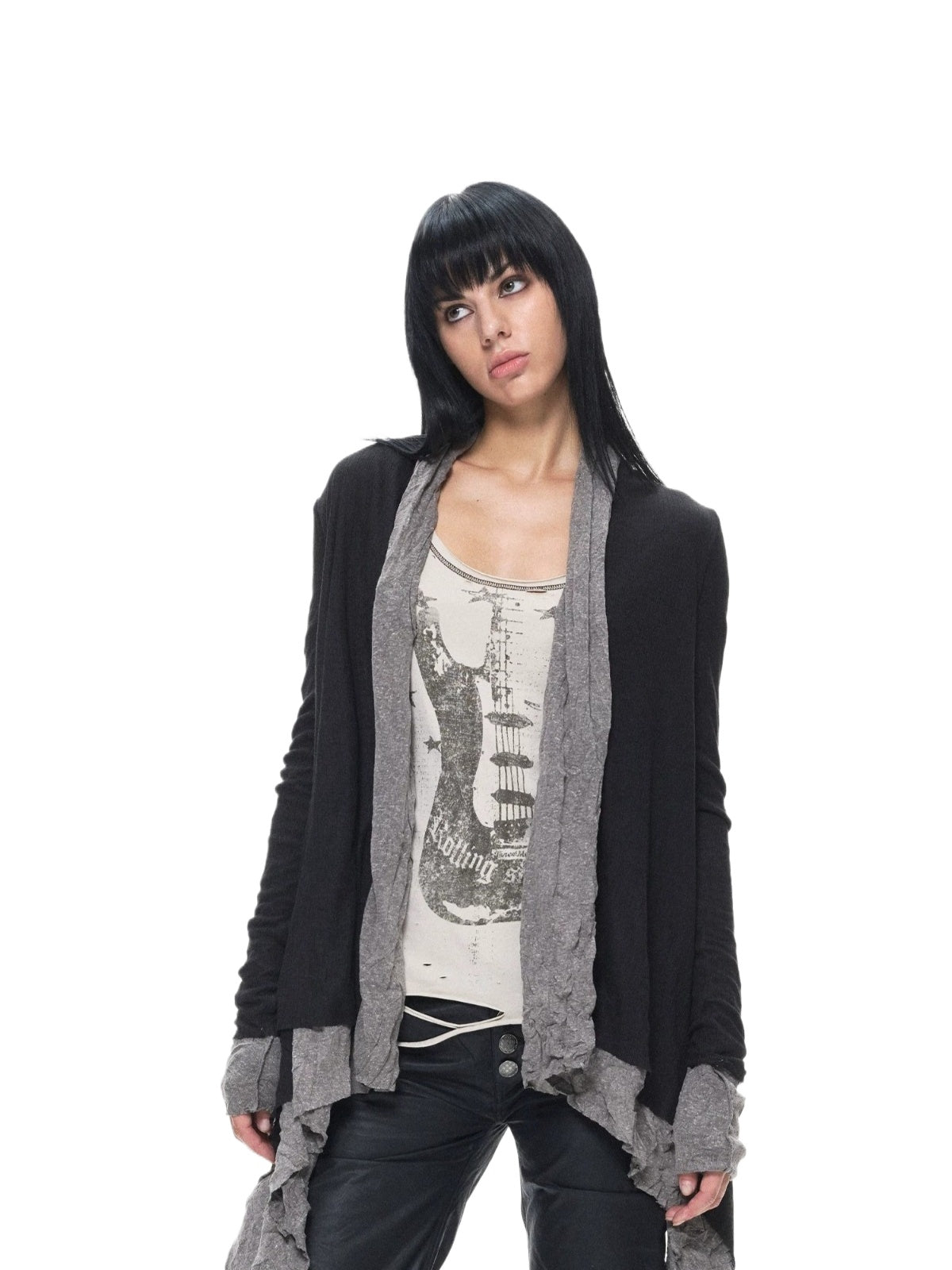 Reversible Wing Print Cardigan
