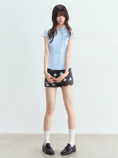 Preppy Double-Breasted Shirt