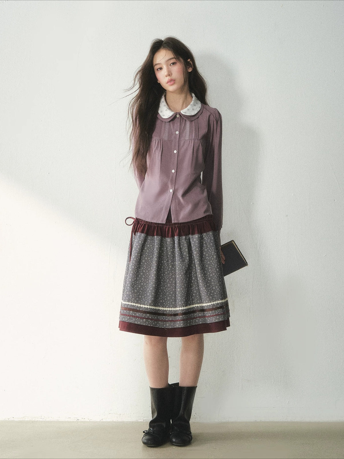 Floral Double Layer Shirt