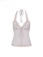 Lace Bow Halter Top