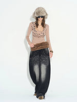 Leopard Twist Cowl Top