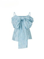 Large Bow Pleated Lightweight Cami Vest