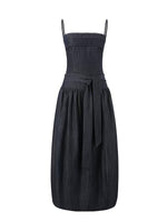 Pleated Tie Cami Dress