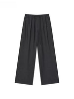 Pleated Drawstring Wide Trousers