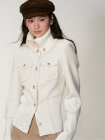 Vintage Sailor Collar Woolen Jacket