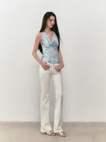 Polka Dot Rose Halter Vest