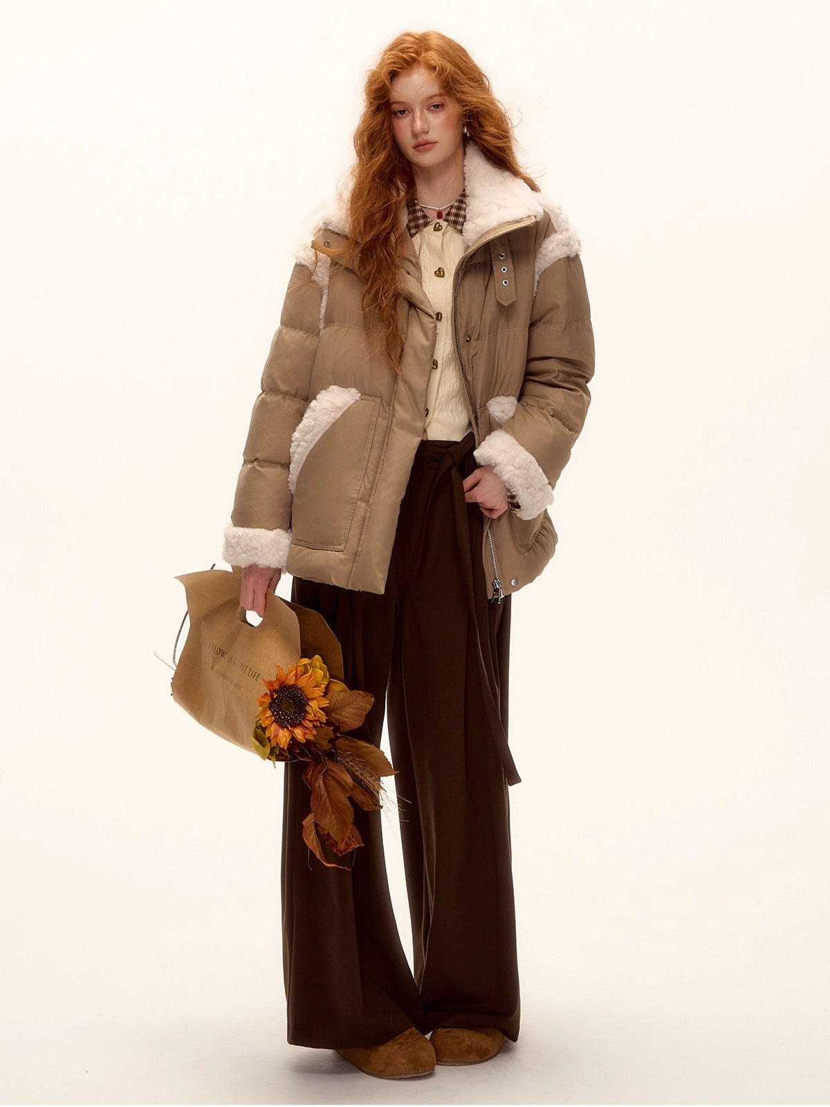 Sherpa Panel Down Jacket