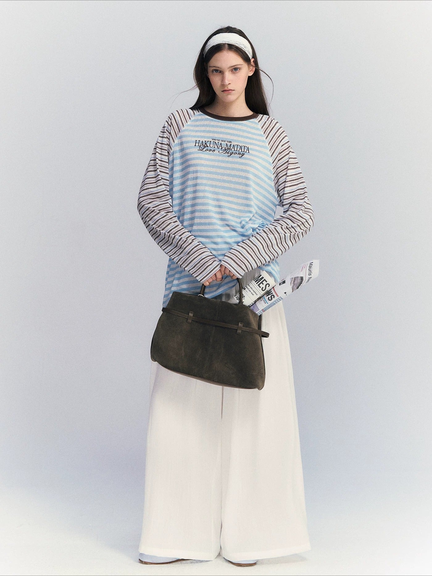 Striped Embroidery Top