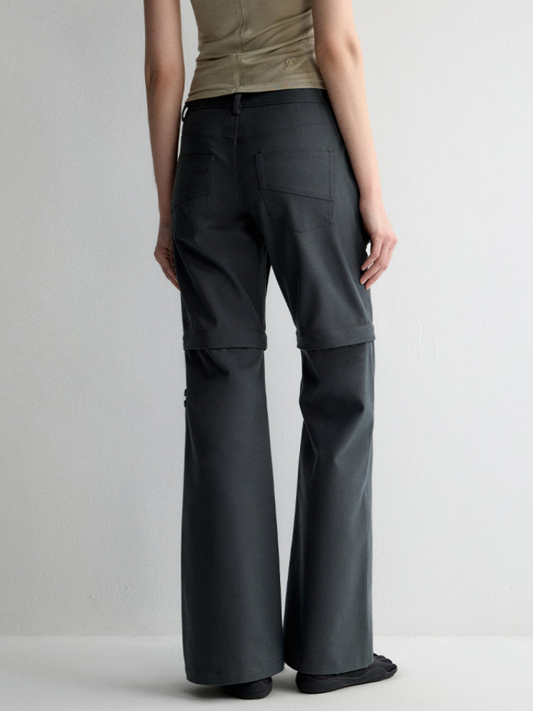 Two-in-One Removable Flared Casual Pants