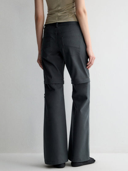 Two-in-One Removable Flared Casual Pants