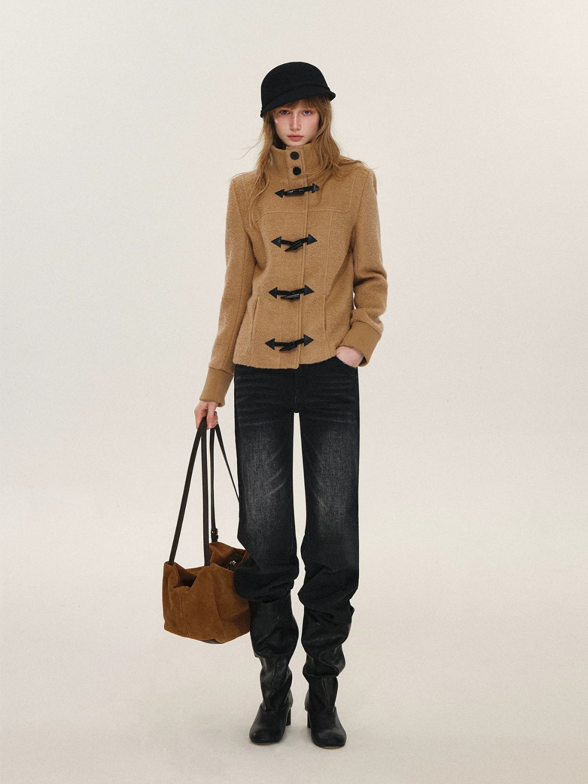 Vintage Wool Blend Toggle Coat