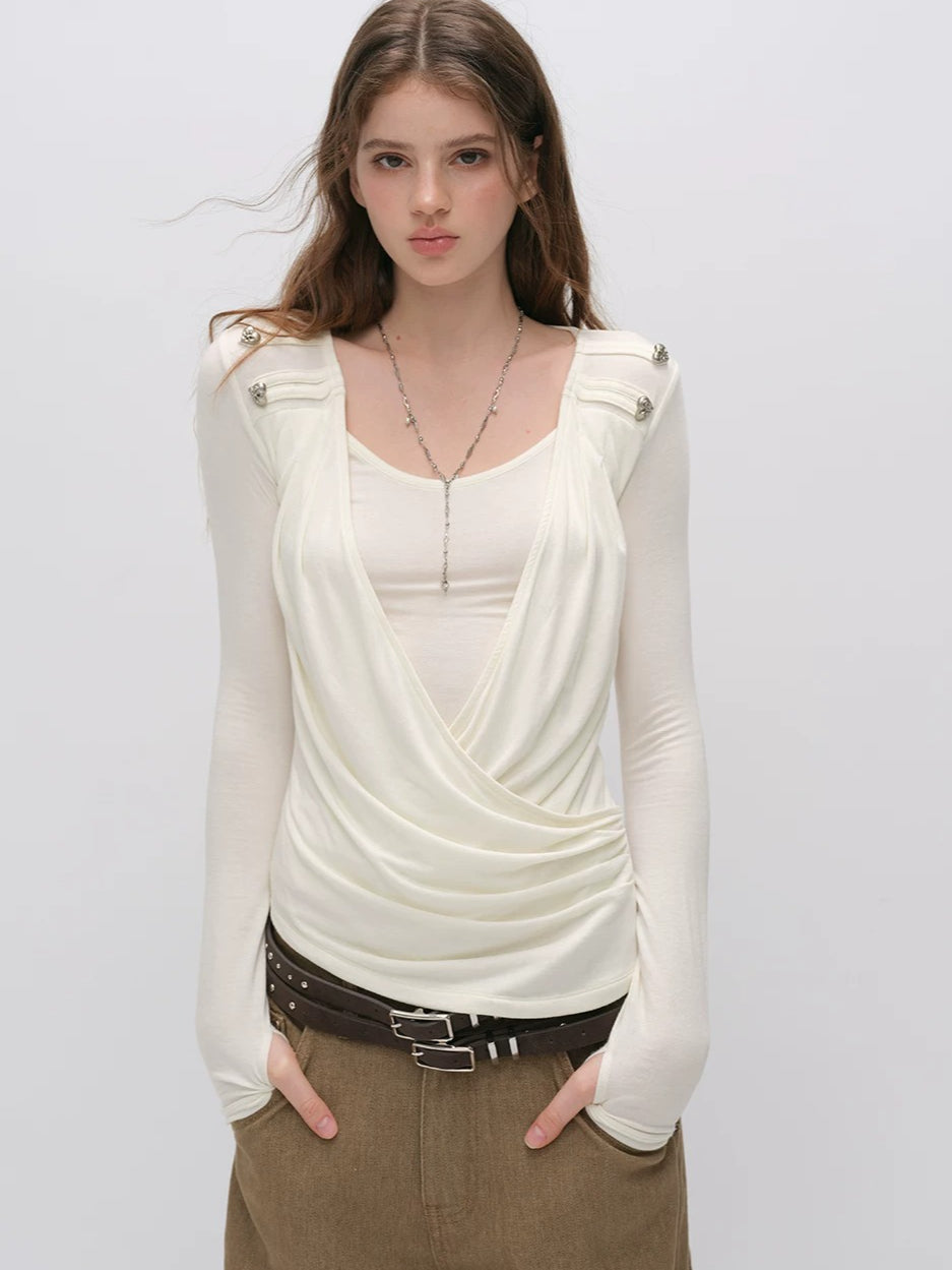 Layered V-Neck Blend Top