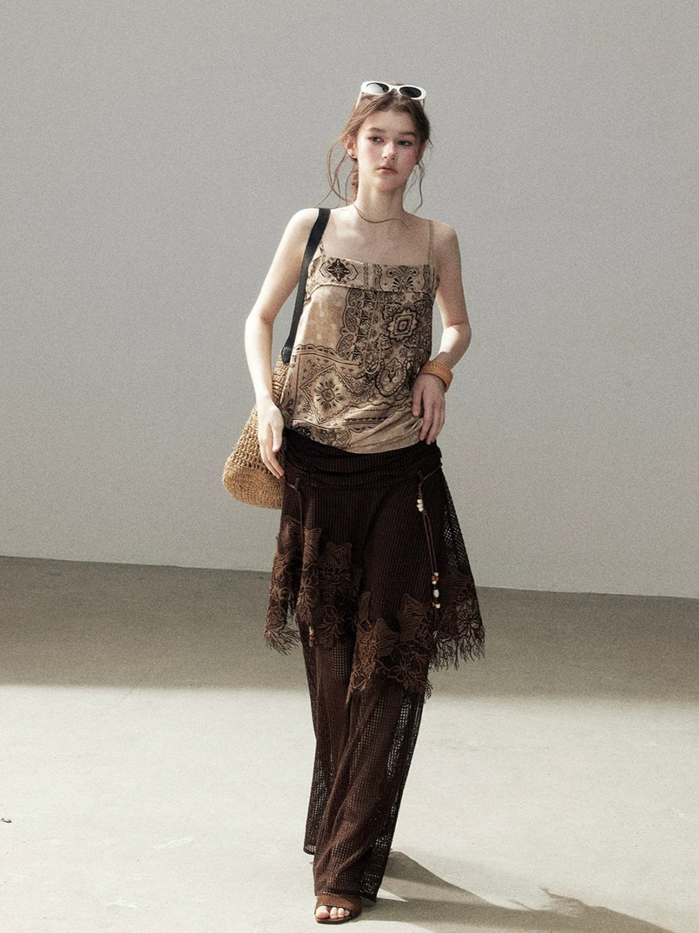 Brown Bohemian Tank Top