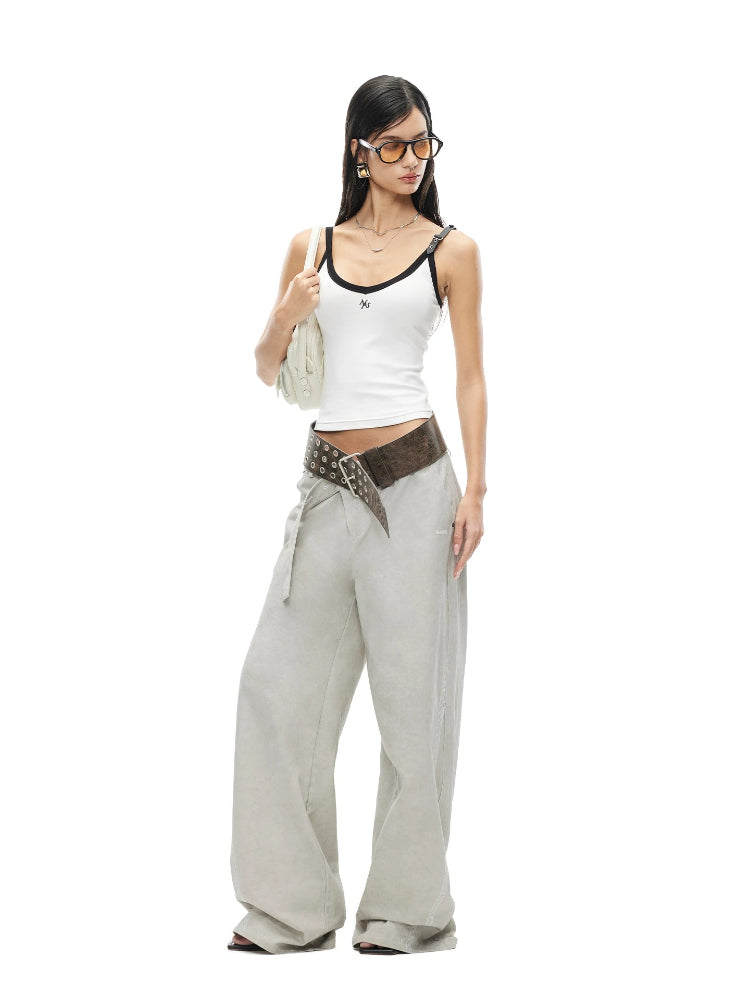 Mona Belted V-Neck Vest