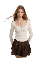 Lace Patchwork Long Sleeve Top
