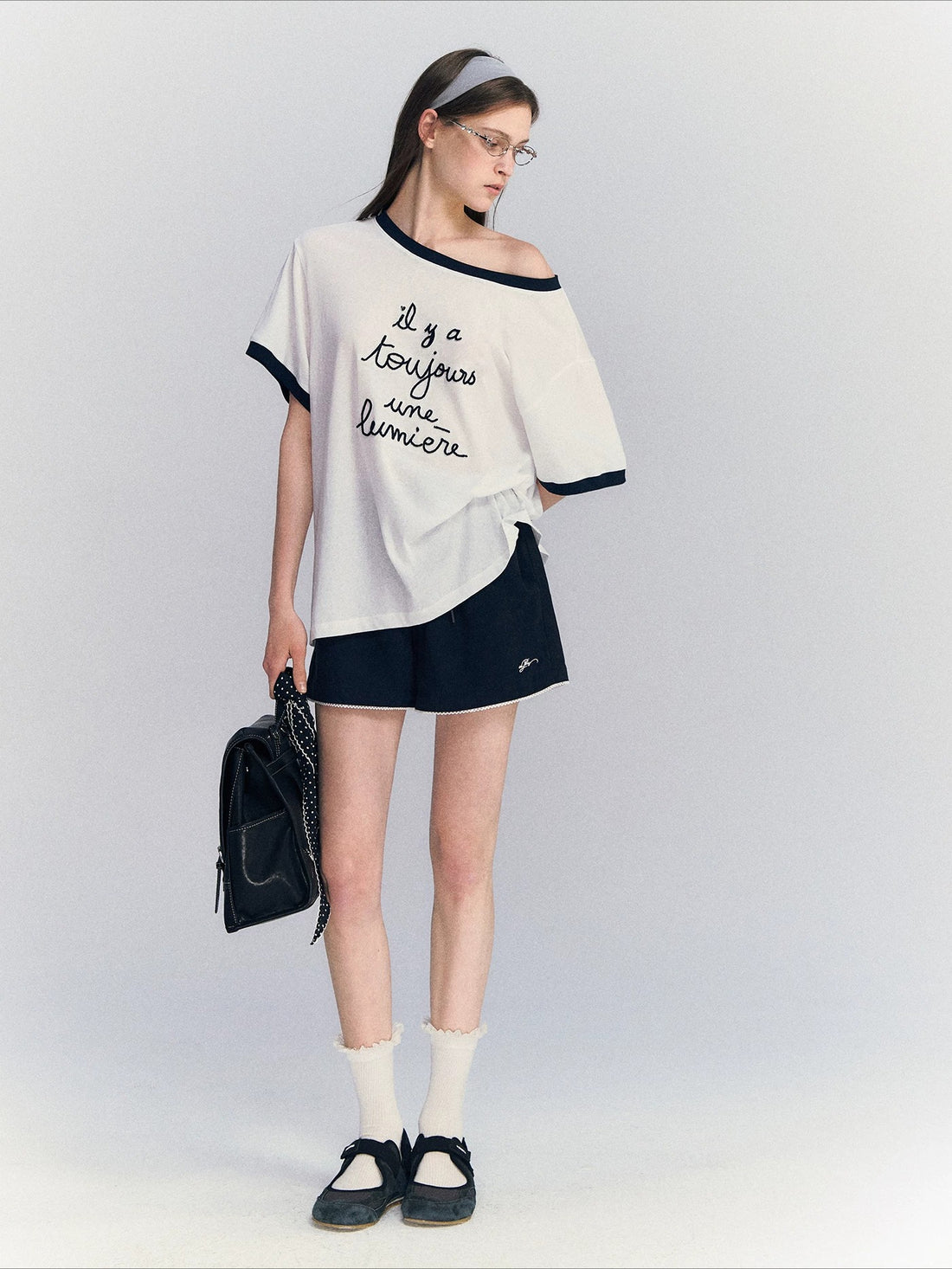 Contrast Letter Tee