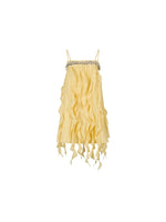 Beaded Flowing A-line Acetate Dress