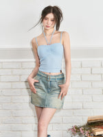Halter Neck Tank Top & Cardigan Set