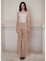 Lace Wide Leg Suit Pants