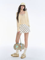 Lace V-Neck Knit Cardigan Set